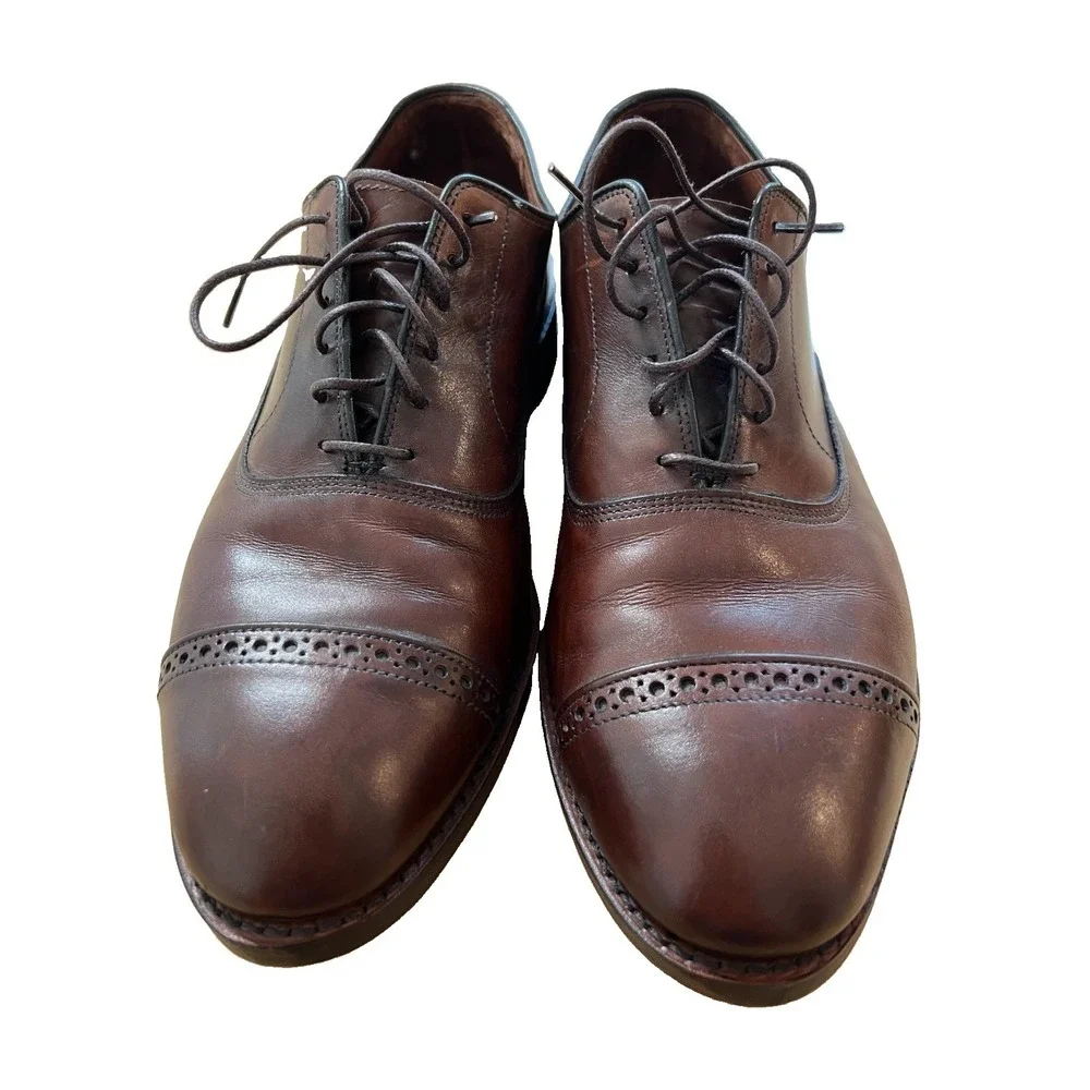 Allen Edmonds 5737 Brown Leather Fifth Avenue Cap Toe Oxford Dress Shoes Mens 11